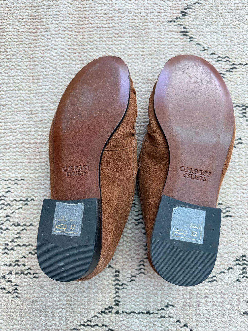 G.H. Bass x Aritzia Suede Penny Loafers in Warm Brown - Picture 2 of 4